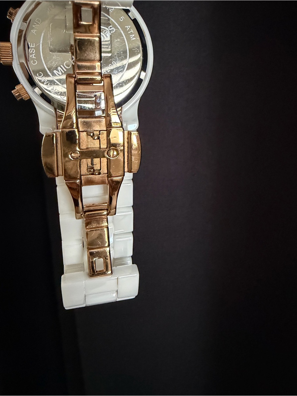 Michael Kors MK5269 Ladies White Ceramic Watch RoseGold Swarovski Crystals Bezel - Picture 11 of 13